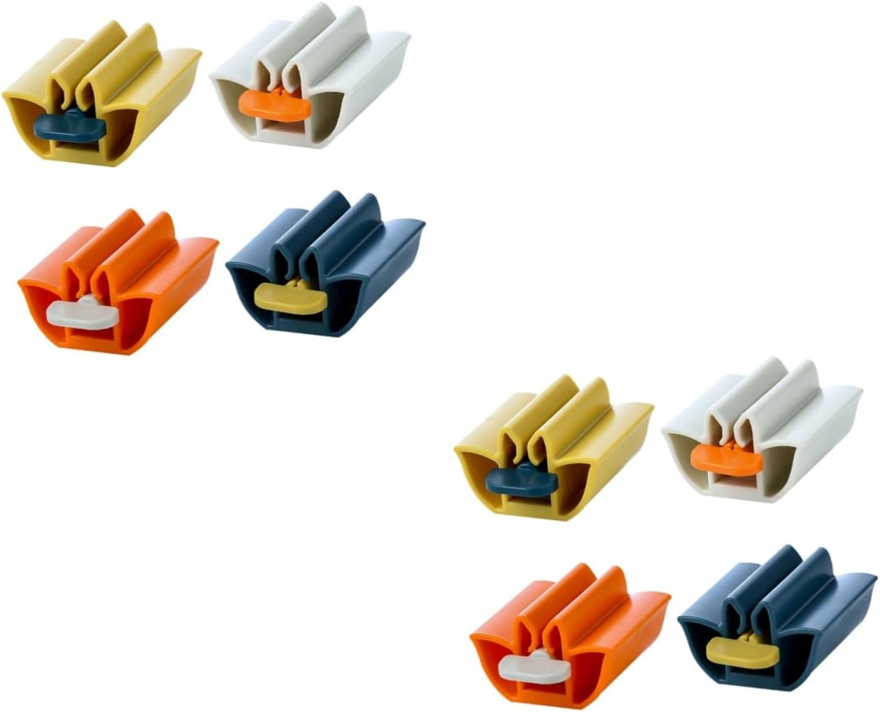 8pcs Toothpaste Squeezer Dispenser Rolling Tube Holder for Easy Toothpaste Extraction Compact Lotus Shape Design