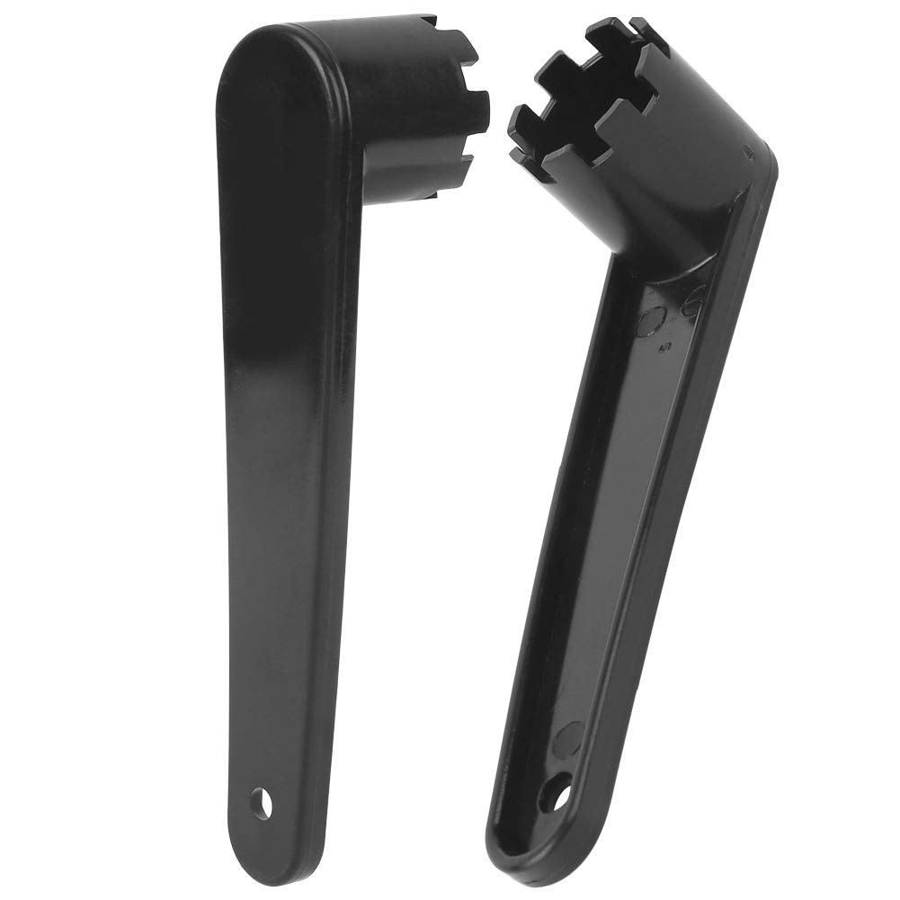 YOUTHINK Rubber Dinghy Air Valve Wrench Lightweight Canoeing Drifting Ship Accessories for Most Types of Spoke Valves TPU Black 2Pcs (Rubber boat valve wrench)