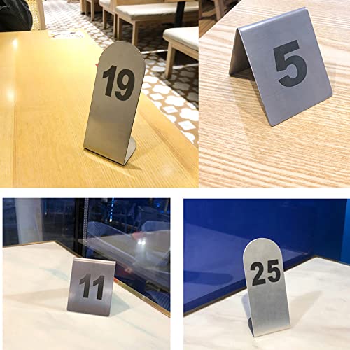 Plaque de numéro de table en inox V3VOGUE robuste style durable