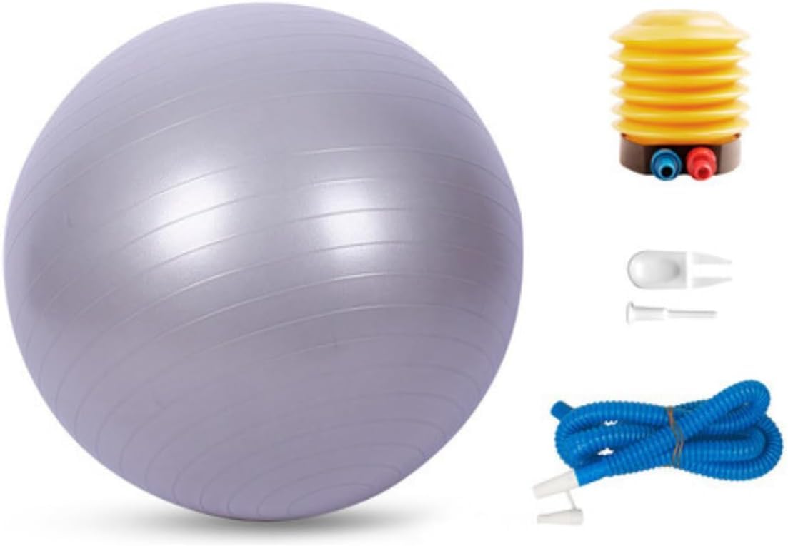 Bola de Pilates 65cm em PVC com Bomba Ideal para Yoga, Ginástica, Fisioterapia,