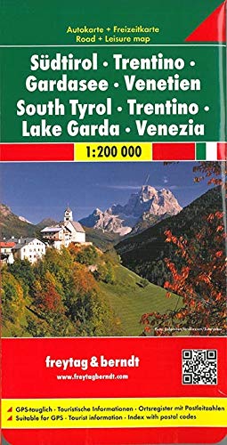 Südtirol - Trentino - Gardasee - Venetien, Autokarte 1:200.000 (freytag & berndt Auto + Freizeitkar Südtirol - Trentino - Gardasee - Venetien, Autokarte 1:200.000 (freytag & berndt Auto + Freizeitkar