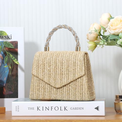 KUANG! Summer Straw Clutch para Mujer miniatura 3