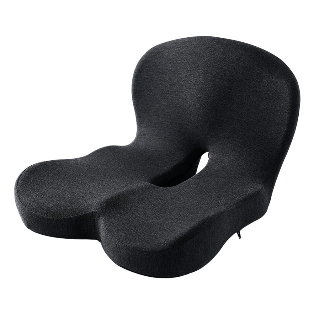Ergonomic Memory Foam Seat Cushion for Office Chair Pressure Relief Desk Chair Cushion Lumbar Support Pillow for Comfort & Pain Relief Ideal for Home & Work