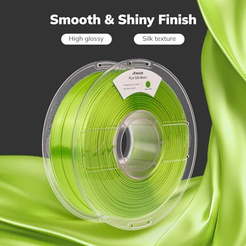 Image of AMOLEN Silk PLA Filament Neon Green, 3D Printer Filament 1.75mm for 3D Printing 1kg(2.2lbs) Spool Compatible with Most FDM Printer