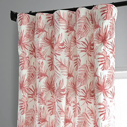 Image of HPD Half Price Drapes Printed Curtains 84 Inches Long Cotton Curtain (1 Panel) Room Darkening Window Curtains for Bedroom & Living Room, 50W x 84L, Artemis Rust