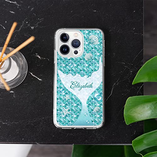 Somlatic Personalized Mermaid Phone Case Mermaid Tail Pattern Design Cases Gifts For Women Girls Kids Protective Cover Compatible With Iphone 14 13 11 12 Mini Pro Max X Xs Xr #TOP3