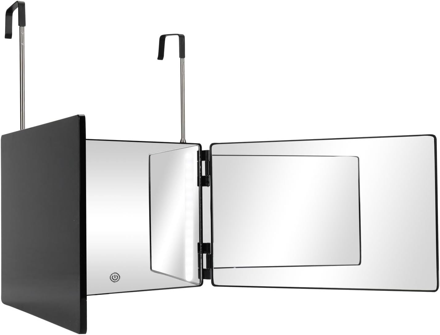 3 Way Mirror for Self Hair Cutting with 28 LED Lights, 360 Trifold