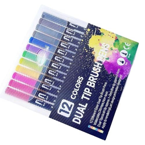 Libro para colorear para adultos, color por números, libro para colorear para adultos, color por números, libros de aprendizaje, juego de lápices de acuarela de doble cara, secado rápido, libros