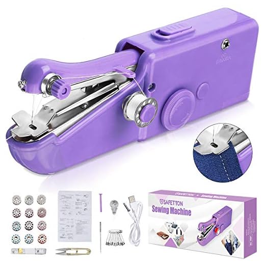 SAFETYON Mini Máquina de Coser Portátil 30Piezas,Portátil Herramienta de Puntada Rápida para Tela Ropa en Viaje Casa