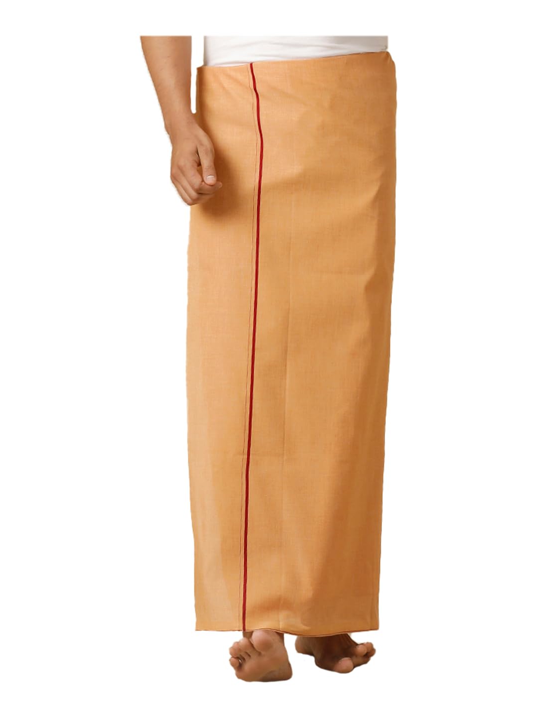 RAMRAJ Mens Cotton Dhoti with Border-image-26