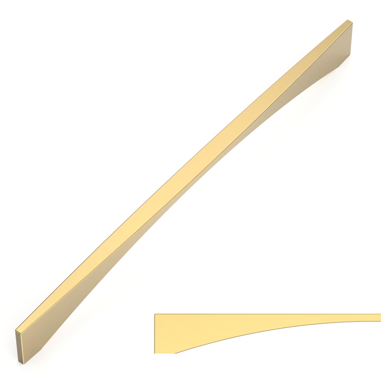 Photo 1 of Amerdeco 10 Pack Cabinet Pulls, Brushed Gold, 10 Inch CC
