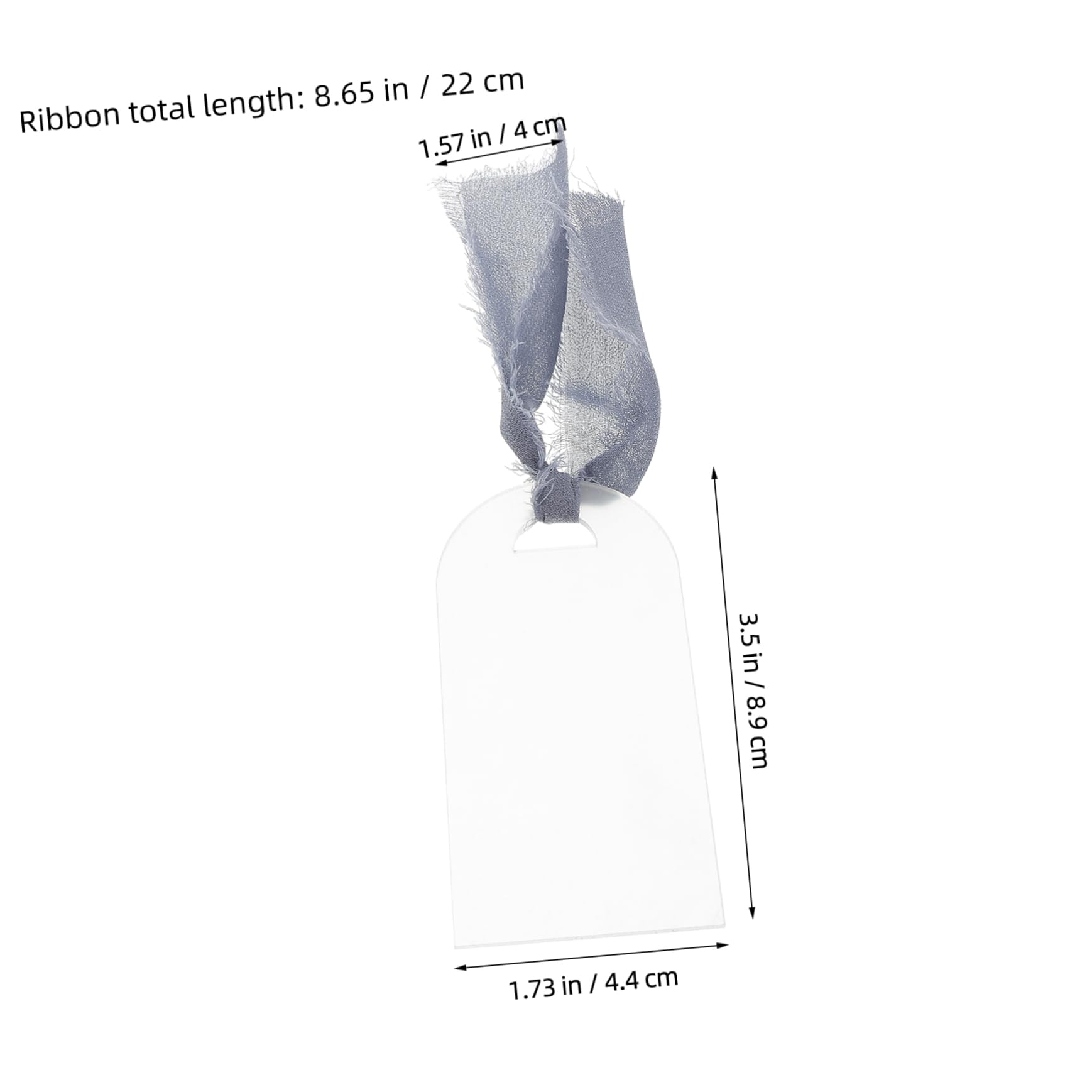 ABOOFAN 50Sets Arch Shape Acrylic Place Cards with Ribbons Blank Wedding Reserved Seating Signs Elegant Table Number Tags for DIY Table Settings for Events and Special Occasions