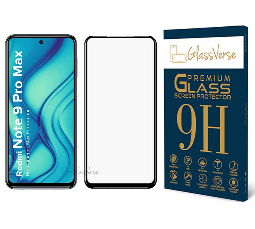 GlassVerse Anti-Shatter Tempered Glass For Redmi Note 9 Pro Max Smartphone(Pack Of 1) With Free Installation Kit Full Screen Coverage If Received Damaged-6.67 Inch