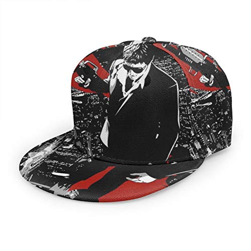 Personalized Cap Scarface Unisex Baseball Cap - Style A Flat Brim - Snap Back - Black Hat Adjustable Hip-Hop Hat Outdoor Trucker Cap