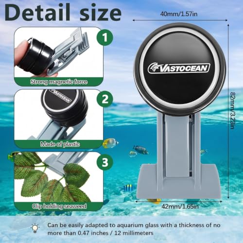 Image of Blulu 1 Pcs Magnetic Seaweed Feeding Clips Saltwater Aquarium Tank Accessories Algae Magnet Seaweed Feeder for Fish and Aquatic Pets, Automatic Fish Feeder