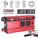 2500W Power Inverter for Vehicles,DC 12V to 110V AC,4 x 5V USB Ports car Plug in Adapter Outlet with 1 Cigarette Lighter Ports car Power Inverter (2500W, DC12V-AC110V)