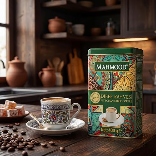 Mahmood Dibek Coffee, 14 oz Tin – Traditional Turkish Blend with Wild Pistachio, Carob & Cream – Smooth, Aromatic & Rich Flavor - image 6