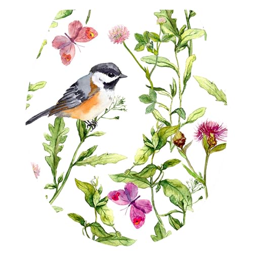 Lerpwige Cubierta para bandeja de inodoro, calcomanía para taburete de baño, decoración del hogar, decoración del hogar, bañador, impresión floral, PVC, pared para tapa de inodoro