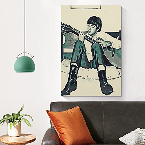 Paul Mccartney Poster sur toile et décoration murale 30 x 45 cm - Les Beatles, Paul McCartney, John Lennon, RIngo Starr, George Harrison Paul Mccartney Poster sur toile et décoration murale 30 x 45 cm – Image 5