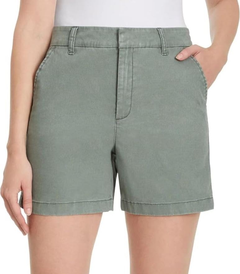 Short chino vert Gloria Vanderbilt en coton pour vos journées d'été