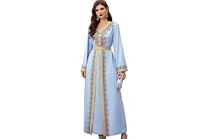 PolyJolly Handmade Dubai Lace Embroidery Bead Abaya for Women