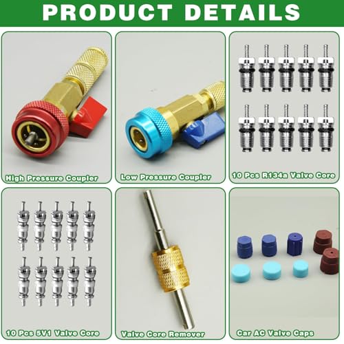 Set de herramientas para válvula R134A con 31 piezas miniatura 5