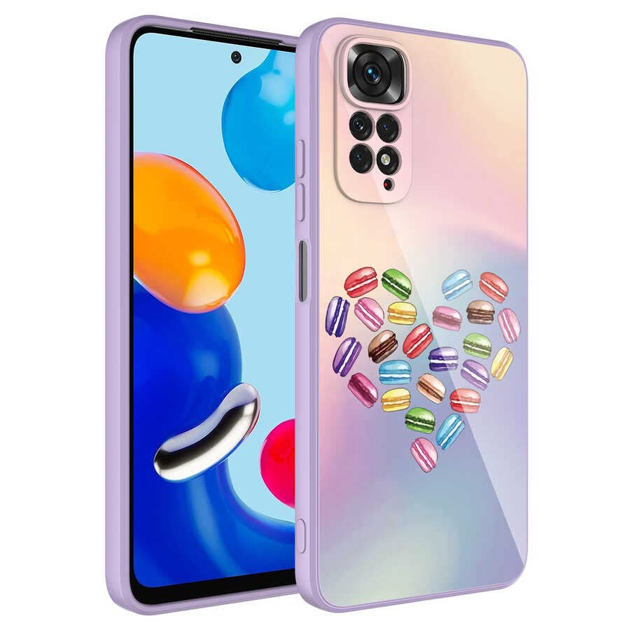 Zore Xioami ile uyumlu Redmi Note 11 Global Kılıf Kamera Korumalı Desenli Sert Silikon Epoksi Kapak NO1