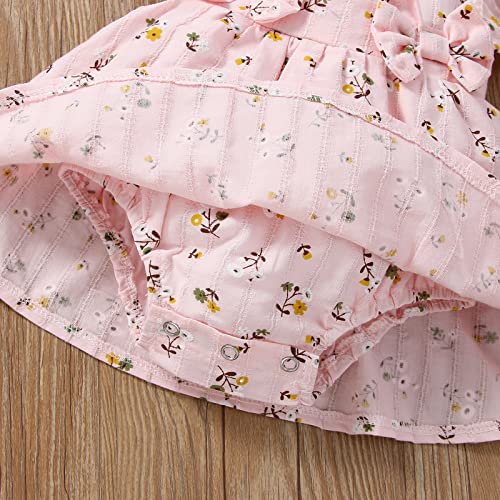 Mlpeerw Newborn Infant Baby Girl Dress Floral Ruffled Sleeveless Backless High Waist A-Line Mini Cute Dresses Spring Summer thumb #5