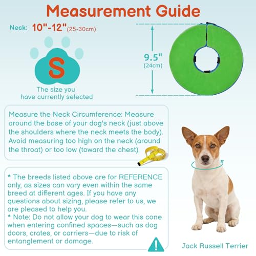 Image of Dog Cone, No-Inflation Sponge Donut Collar for Dogs After Surgery