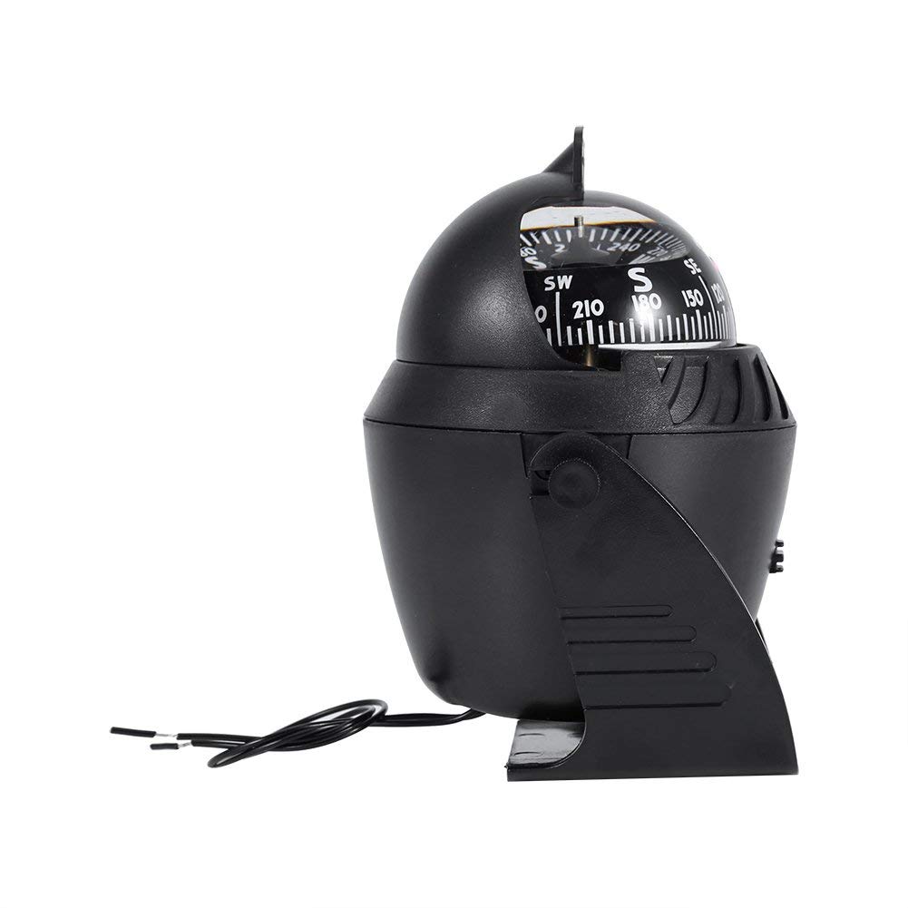 VGEBY Boussole pivotante, Boussole de Navigation électronique de Haute précision avec lumière LED pour Voiture de Bateau