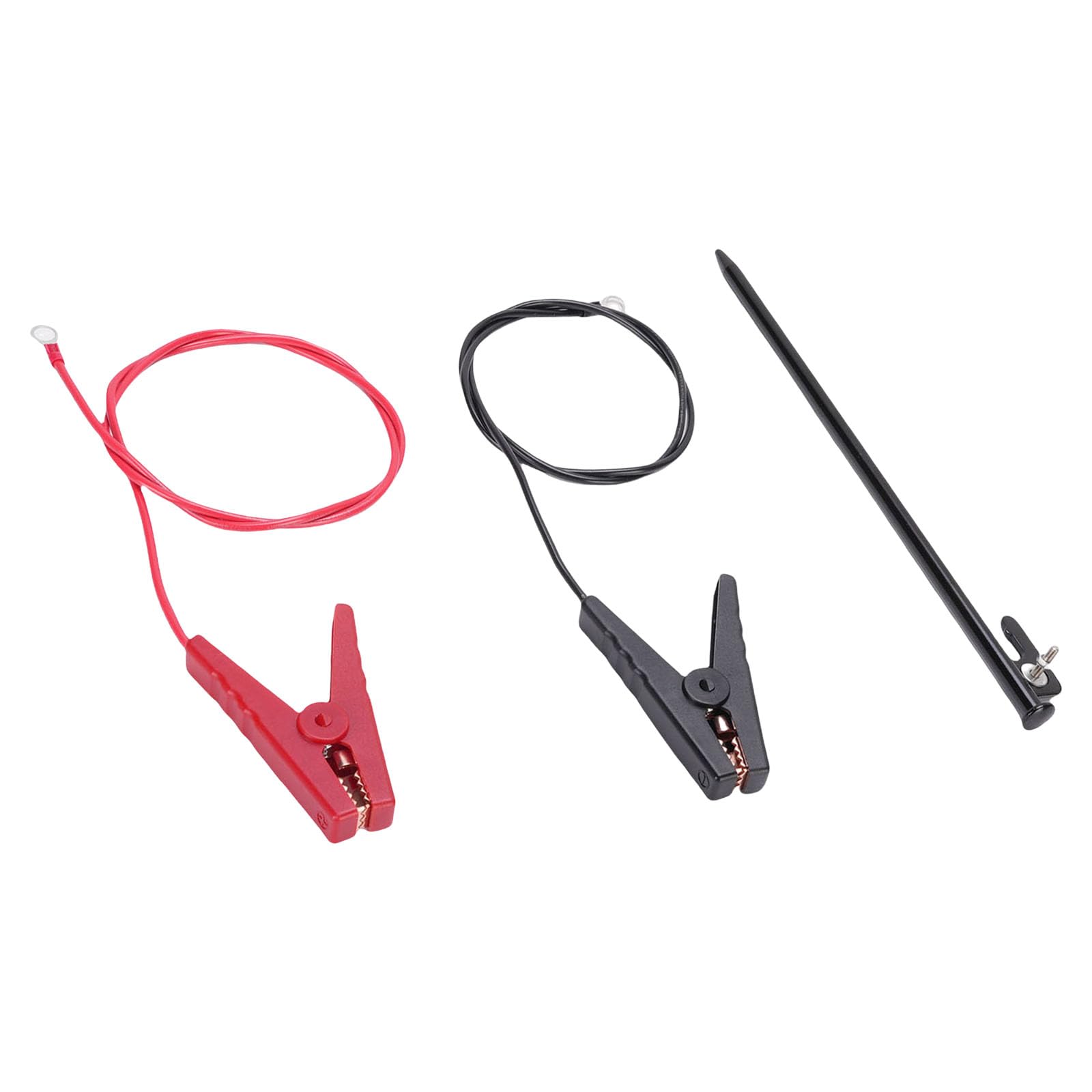 Maxtonser 2PCs Solar Fence Charging Accessories Copper Alligators Clip Insulated Leads Wire for Electric Livestock Fencing Systems