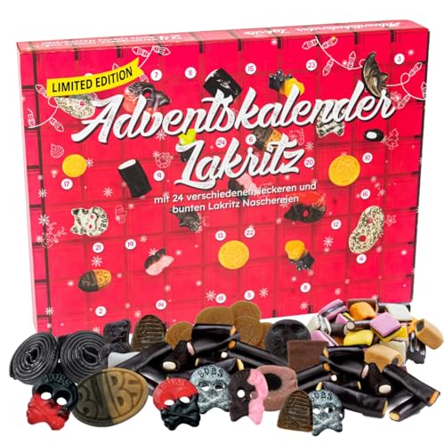 Lakritz Adventskalender 2024 gefüllt mit 24 verschiedenen Lakritz Sorten,...