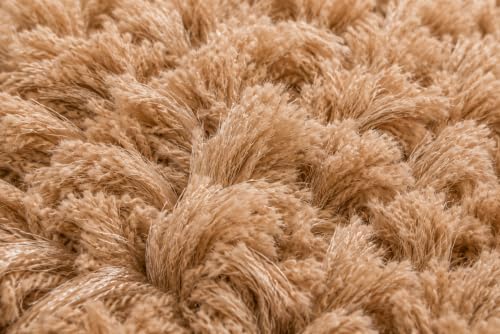 Image of Shaggy Carpet 3x5 Ft for Living Room & Bedroom (Gold)