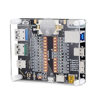 USB Cable Data Line Test Board with Acrylic Case, Checker, Wire - Type-C, Micro, A, B