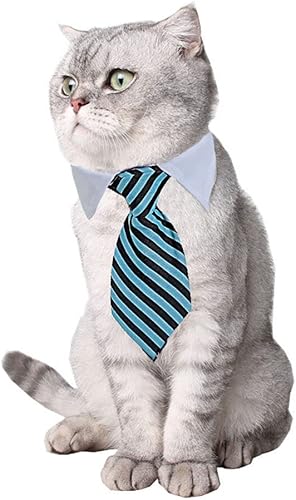 Miniatura 2 de 4 piezas de disfraz para mascotas y perros gatos corbatín para mascotas collar formal ajustable para gatos perros pequeños accesorios de aseo