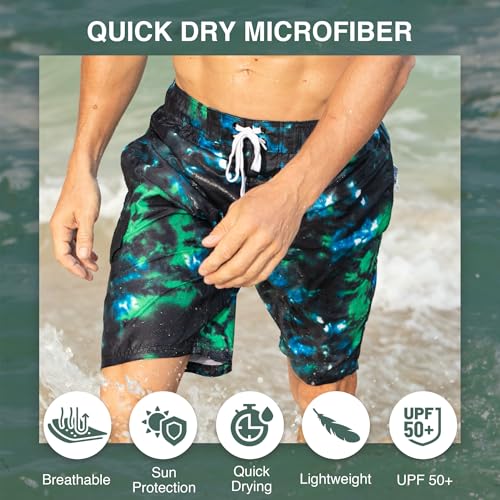 Image of Kanu Surf Men's Big Viper Extended Size Stripe Swim Trunk