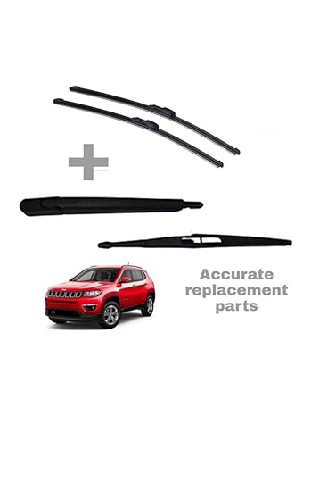 Accurate- Front Specific Wiper Blades (Set of 2) and Rear Wiper Arm with Blade for Jeep Compass