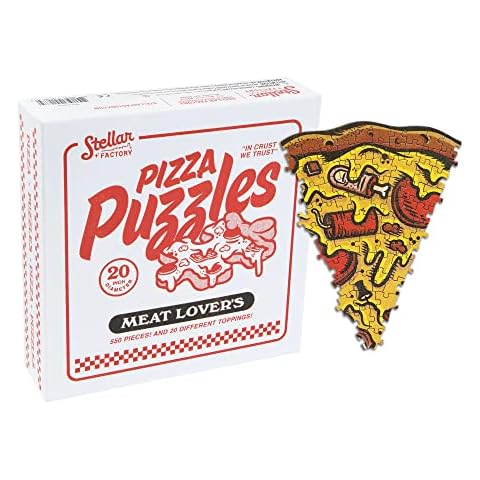 Stellar Factory Pizza Puzzles: Meat Lover's - A Challenging & Cooperative 550-piece Jigsaw Puzzle Cover