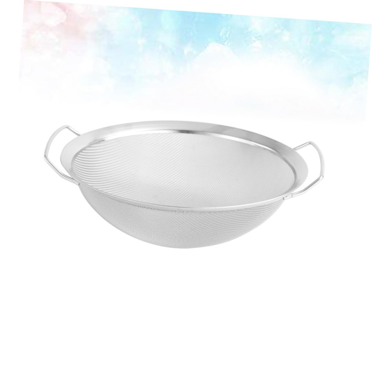 Tamiz Para Lavar Arroz De Malla De Acero Inoxidable Escurridor De Verduras Hogar Diámetro De Doble Asa Plateada Para Lavar Arroz y Vegetales