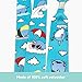 Bellzi Cute Narwhal Animal Print Lanyard - Great for Holding Keys and Badges - Durable Blue Polyester Necklace ID Holder - Narzzi