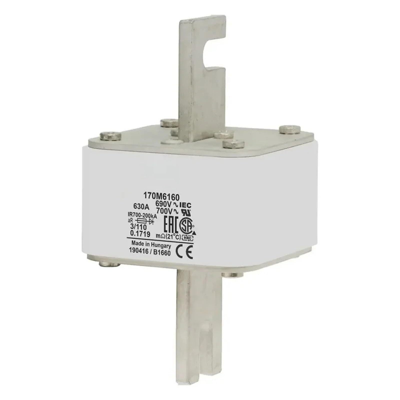 Fusible 170M6165 premium avec capacite de coupure maximale industrielle