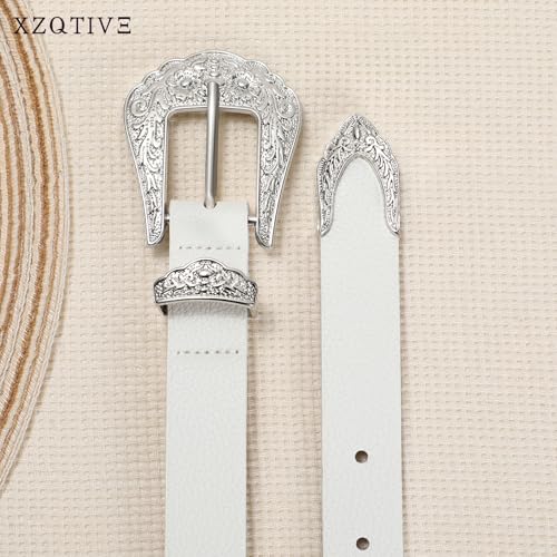 XZQTIVE Women Western Belt For Cowgirl Cowboy Pants Jeans With West Carved Floral Design4