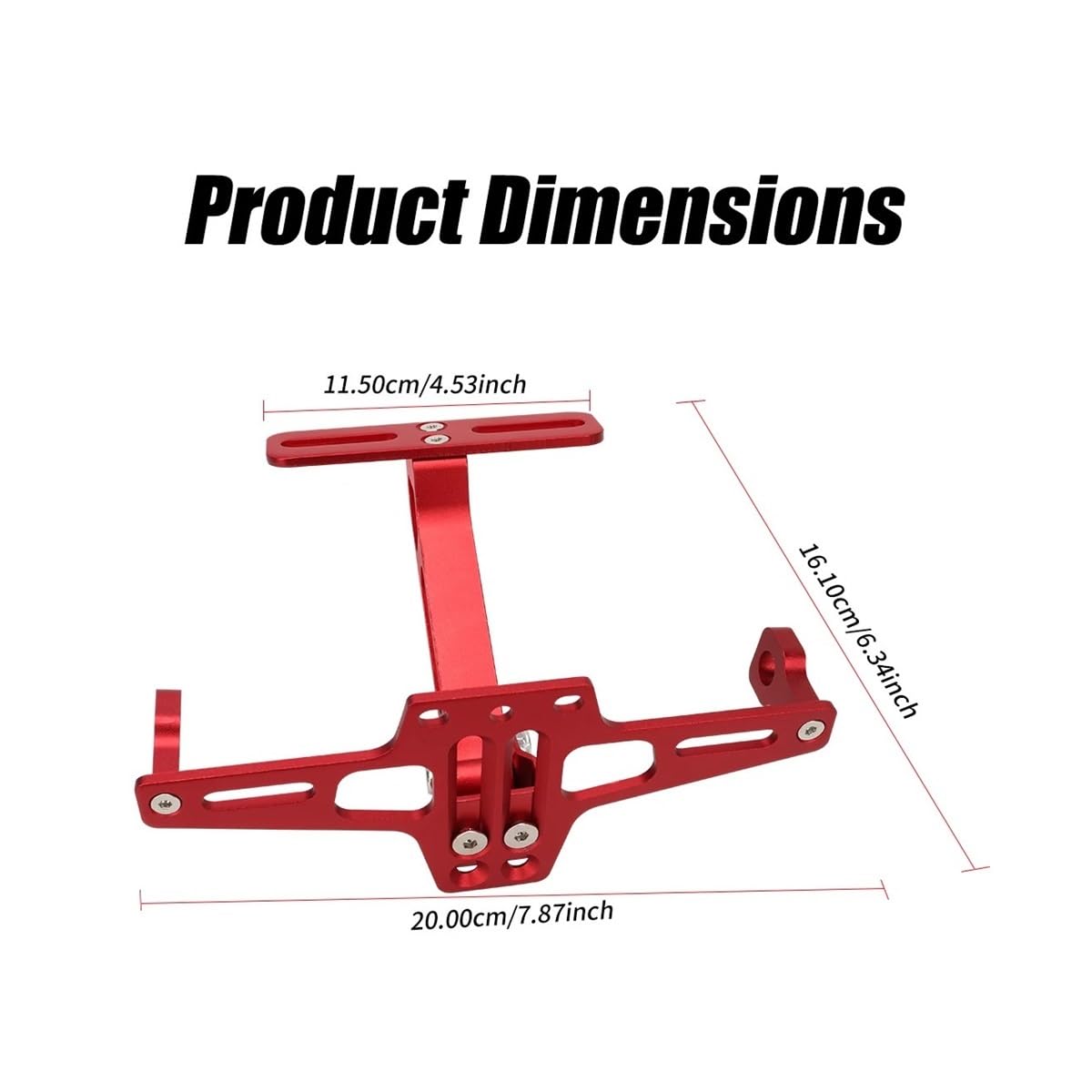 Support de Plaque d'immatriculation arrière Moto, Support Universel