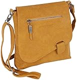 Das Hauptfach der Umhängetasche ist mit einem Reißverschluss und der Überschlag mit einem Magnet-Druckknopf-Riegel verschlossen.