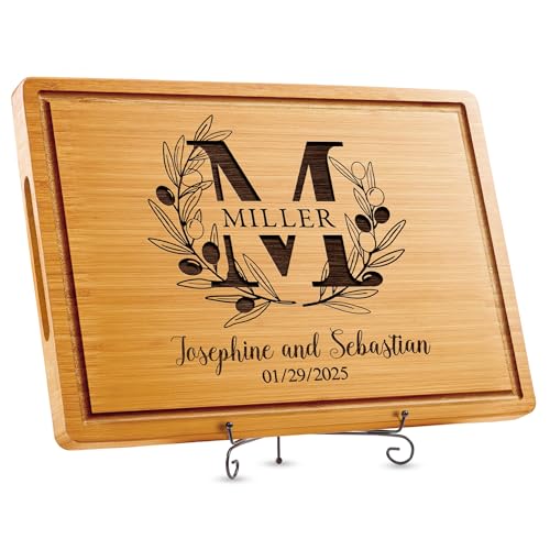 Tabla De Cortar Personalizada De Bambú Rectangular miniatura 1