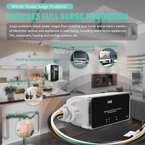 FSPD140 Level 2 Whole House Surge Protection Device Rated for 140,000 Amps, 120/240V, Replace for Siemens Boltshield FSPD140