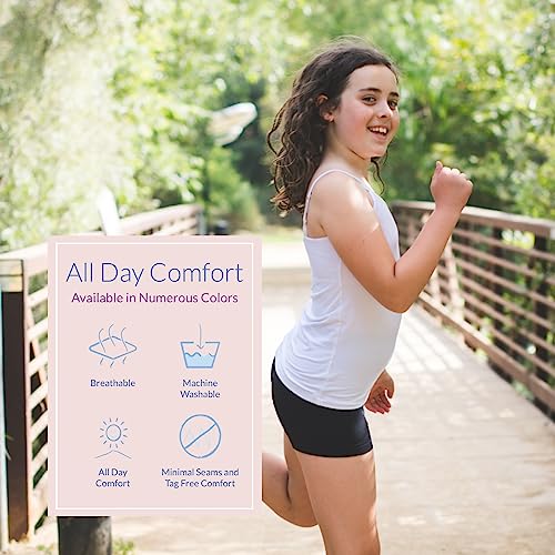 Bleum Camisole Girls Undershirt Tank Top - Ultra-Soft Cami Top - Tank Top with Built-in Shelf Bra & Adjustable Straps4