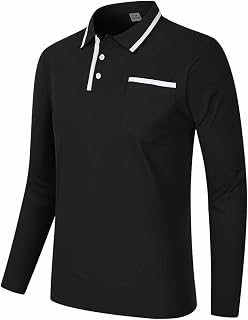 Long Sleeve Shirts for Men Color Block Shirts Casual Quarter Button Classic Work Shirt Collared Basic Golf Shirt Tops