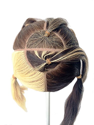 Charlene® 6-Zone 12"-14" 100% Human Hair Cosmetology Mannequin Manikin Coloring Training SMALL Head