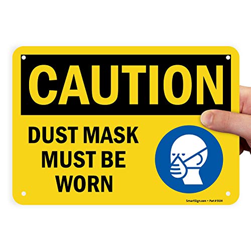 Caution Dust Mask Sign